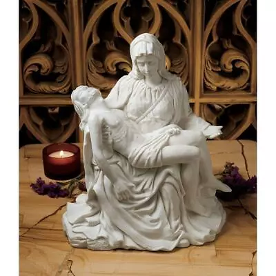 Michelangelo Replica Jesus Madonna Bonded Marble Pieta Sculpture Gallery Statue • $110.42