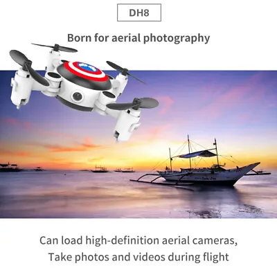 DH8 Mini Folding Drone HD Camera Intelligent Height-fixing Children's Toy U • $42.30