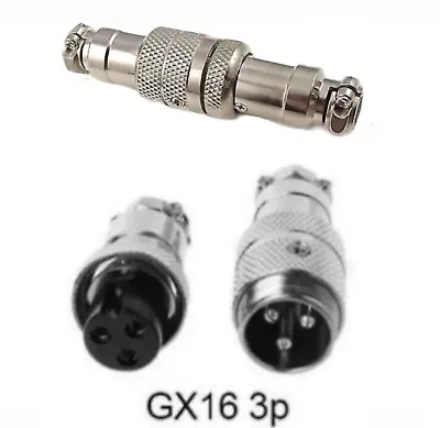 GX16  2 3 4 5 6 7 8 9 10 Pin Metal Inline Cable Connector Joint Aviation • £5.69