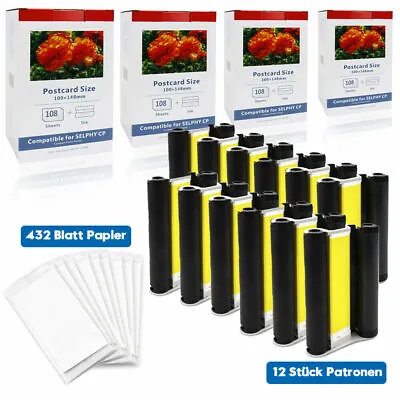 Canon KP-108IN Ink 4 X6  Photo Paper For Selphy CP910 CP1000 CP1200 CP1300 Lot • £1.99