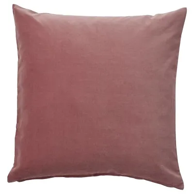 IKEA SANELA Velvet Cotton Square Cushion Covers Soft Touch Pink  50x50 Cm • £14.66