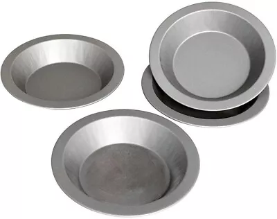 4x Pie Tin Non Stick Cake Pan Round Tins Dish Sponge Bake Baking Dish Oven • £9.99