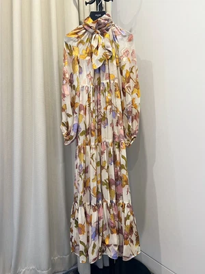 $360 • Buy 100% Authentic Zimmermann Maxi Floral Silk Dress. Size 0