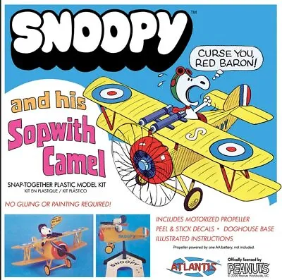 Snoopy And His Sopwith Camel Snap Together Model Kit M6779 Atlantis Models • $24.95