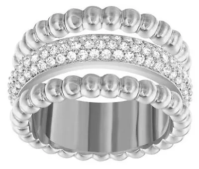 $129.99 • Buy Swarovski Crystal | Click Ring Cry/rhs ✪new✪ 5139648 58 8 Retired Rare Rhodium