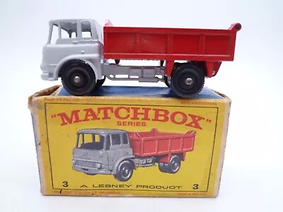 VINTAGE MATCHBOX LESNEY No.3b BEDFORD TK TIPPER TRUCK IN ORIGINAL BOX 1961 • $11.82