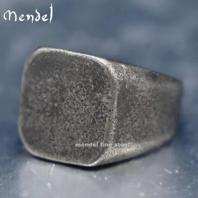 MENDEL Retro Cool Stainless Steel Mens Biker Square Band Ring Size 7 8 9 10-15 • $11.99