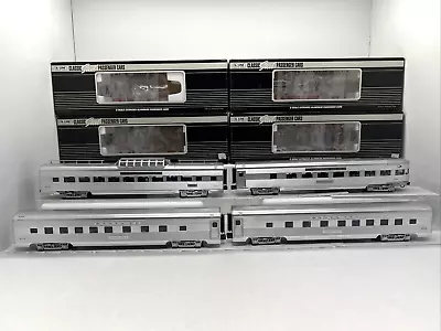 K-Line K-4630C Santa Fe Super Chief 18  Aluminum 4-Car Passenger Set Used O ATSF • $549.99