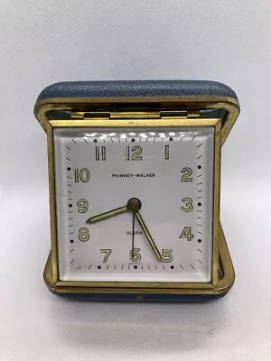 Vintage Phinney Walker Travel Alarm Clock WORKS! • $37.95