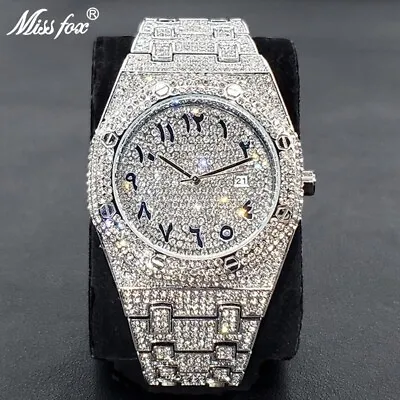 Iced Bling Out Watch Hip Hop Luxury Fashion Watch For Men AAA Stainless Steel • $80.85