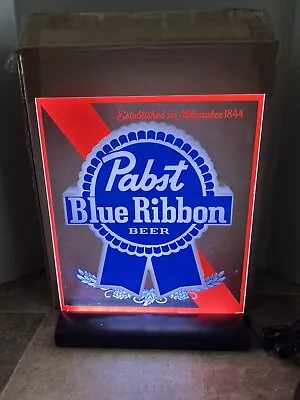 Pabst Blue Ribbon Beer Back Bar 3-D Ribbon Light Up LED Sign Game Room PBR NEW • $199.99