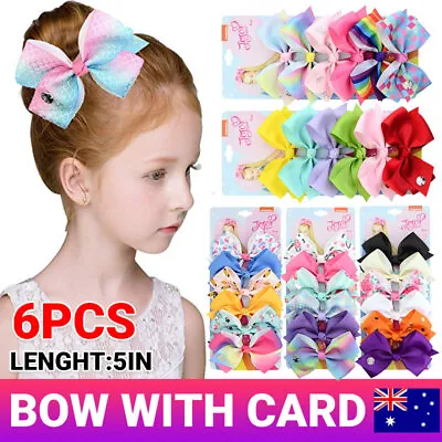 $6.20 • Buy 6PCS Signature For Jojo Siwa Bows Girls Fashion Hair Accessories Party Gift AU