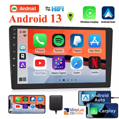 Android 13 Carplay GPS Navi WiFi 10.1  Double 2Din Car Stereo Radio Touch Screen • $71.69