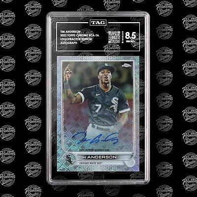 2022 TOPPS CHROME LOGOFRACTOR - CA-TA Autograph - TIM ANDERSON - TAG 8.5 (882) • $50