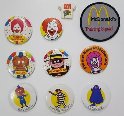 Vintage Mcdonalds Pin Badges Assorted Collectables 80s 90s Metal Fabric Plastic • £3.99