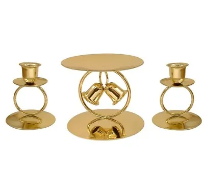 Chapel Bells Unity Candle Set In Brass • £15