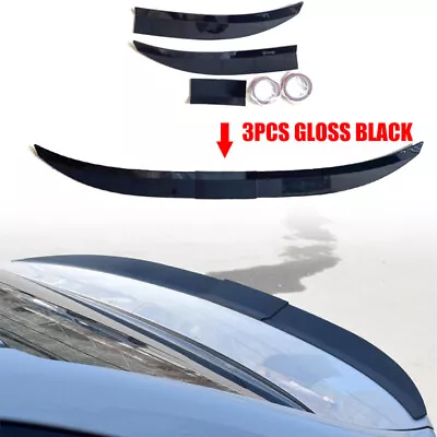 Gloss Black Adjustable Rear Trunk Spoiler Lip Tail Wing For Car Sedan Universal • $40.89