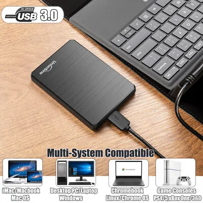 High-speed External Hard Drives Shock-proof Wear-resistant USB3.0 1TB/2TB Mobile • £13.29