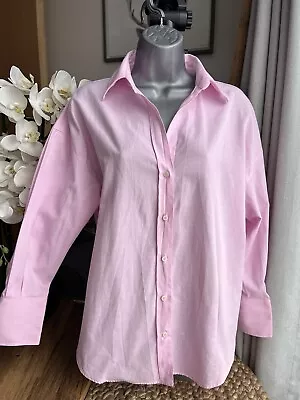 Zara Pink Button Down Long Sleeve Shirt Size EUR S • $21.14