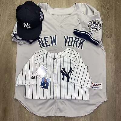 🔥Authentic Majestic NEW YORK YANKEES Jersey GRAY #25 Yankee Stadium Patch SZ 52 • $188.88