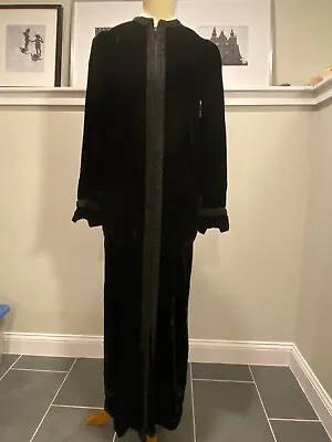 Vintage 1960's Mr. Mort Stan Herman Black Velvet Robe • $79.99