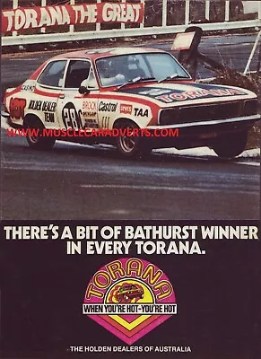 1972 Lj Holden Torana Gtrxu1 A3 Bathurst Posters Sales Ad Peter Brock Hdt • $15