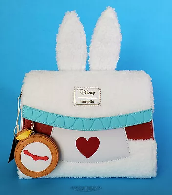 🚦Loungefly Disney Alice In Wonderland White Rabbit Cosplay Crossbody Bag - New! • £82.03