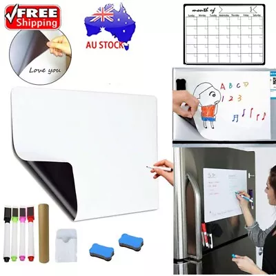 Magnetic Fridge Whiteboard Dry Erase Calendar Planner Monthly Weekly Daily AU • $16.75