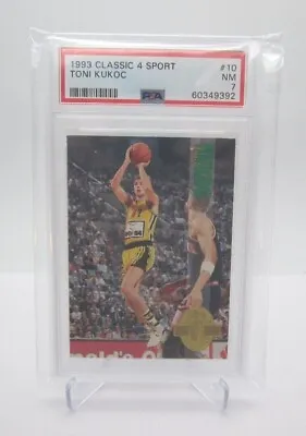 1993 Classic 4 Sport #10 Toni Kukoc Basketball Card PSA 7 Rookie (U2) • $20.29