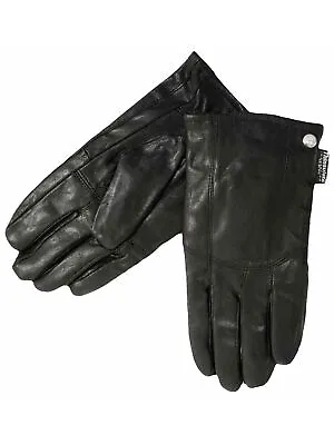 Mens Soft Black Leather 3m Thinsulate Winter Gloves • $25.99