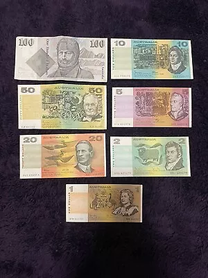 $232.50 • Buy AUSTRALIAN PAPER BANKNOTES $100 $50 $20 $10 $5 $2 $1 ( All Included In Price )