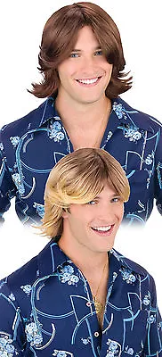 Adult Blonde Brown Ladies Man Surfer Dude Beach Bum Hippie Costume Wig  • $8.99