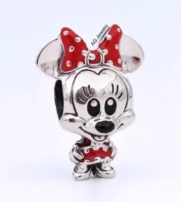 Authentic PANDORA Disney Minnie Mouse Dotted Dress & Bow Charm 798880C02 ~ NIB • $32.99