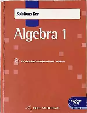 Holt McDougal Algebra 1: Common Core - Paperback By HOLT MCDOUGAL - Acceptable • $32.37