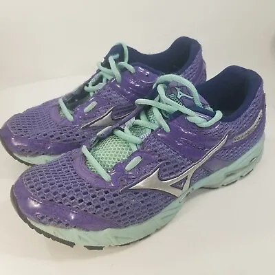 Mizuno Womens Wave Precision 13 8KN-21503 Sz 8 Purple Running Shoes • $34.99