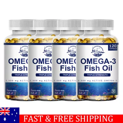 Omega 3 Fish Oil Capsules Triple Strength 3600 Mg EPA & DHA Joint Support • $22.79