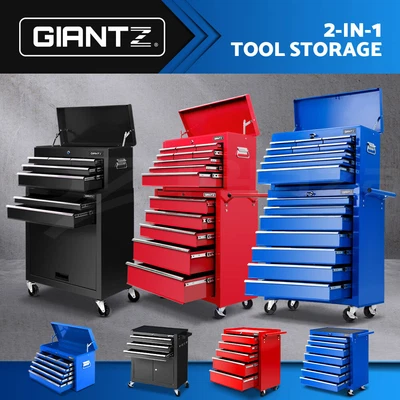 $146.96 • Buy Giantz 3-17 Drawers Tool Box Chest Cabinet Trolley Toolbox Garage Storage Boxes