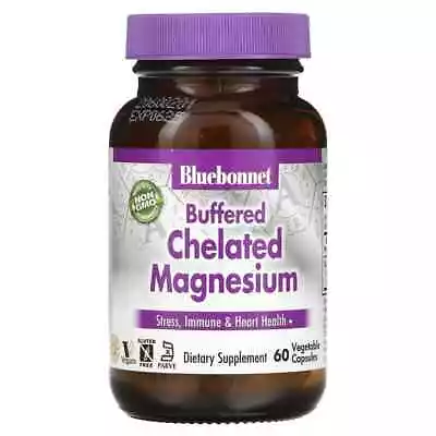 Bluebonnet Nutrition Buffered Chelated Magnesium60 Vegetable Capsules(BB-7-24) • £18.01