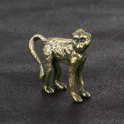 Solid Brass Antique Chinese Zodiac Monkey Animal Statue Figuriens • $9.17