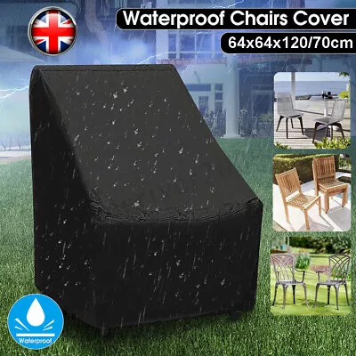 Stacking Chair Cover Waterproof Heavy Duty Outdoor Garden Furniture Seat Cover • £9.50