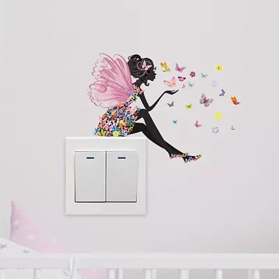 Fairy And Butterflies Vinyl Sticker - Indoor Decor - DECALS-Stunning Sticker UK • £2.75