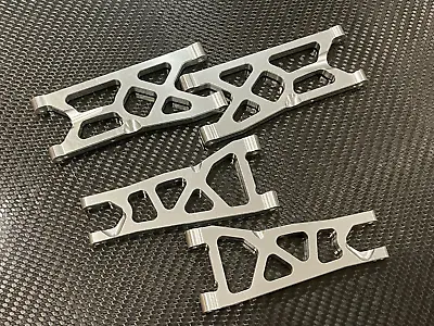 Aluminum Front And Rear Suspension A Arms For Arrma Big Rock 3S BLX MEGA Silver • $31.49