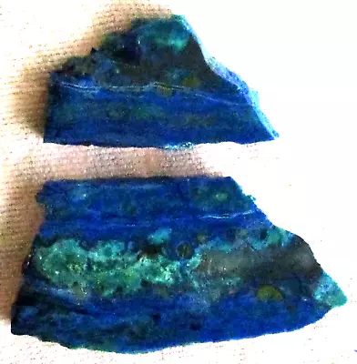 Azurite Chrysocolla & Malachite Slab - 25 Gms - Arizona - Old Stock - Lot Of 2 • $17.50