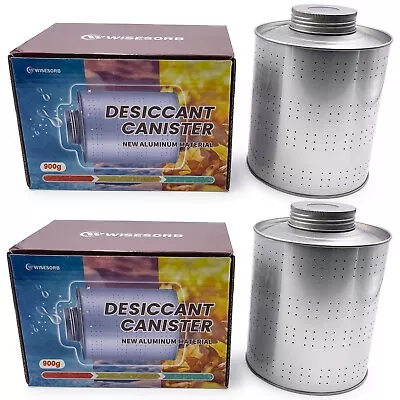 900 Grams Silica Gel Reusable Canister Desiccant 2 Pack Gun Safe Dehumidifier • $39.99