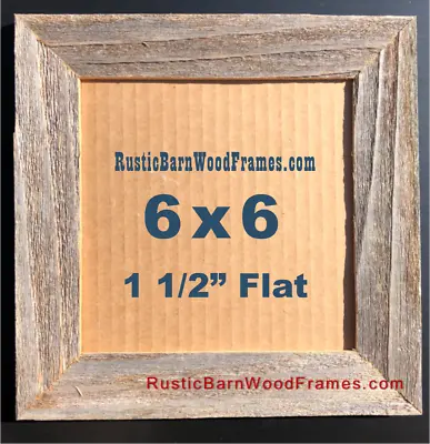 $6.50 • Buy 6x6  F White Washed Barnwood Rustic Primitive Barn Picture Frame Distressed Wood