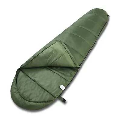£26.69 • Buy Mummy Single Sleeping Bag Warm Blanket Waterproof Camping Hiking Green 4 Season