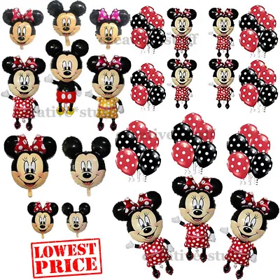Party Mane Mickey Minnie Mouse Head Foil Balloon Cartoon Toy 25  Inch Micky Mini • £2.99