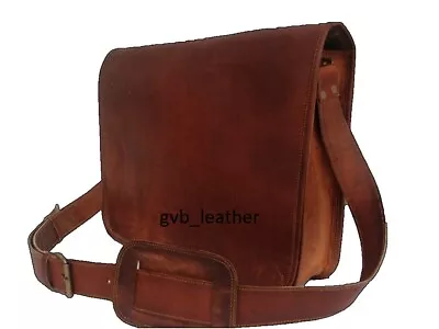 Men's Fashion Genuine Leather Vintage Laptop Messenger Handmade Bag Satchel Bag • $55.75