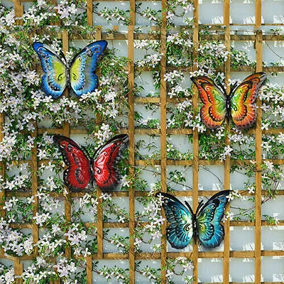 Indoor Outdoor Iron Art Metal Butterfly Ornament Garden Craft Wall Hanging USA • $29.99