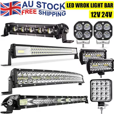 7  20  22  32  LED Light Bar Flood Spot Combo Beam 12V 24V Work Driving Lamp New • $12.87